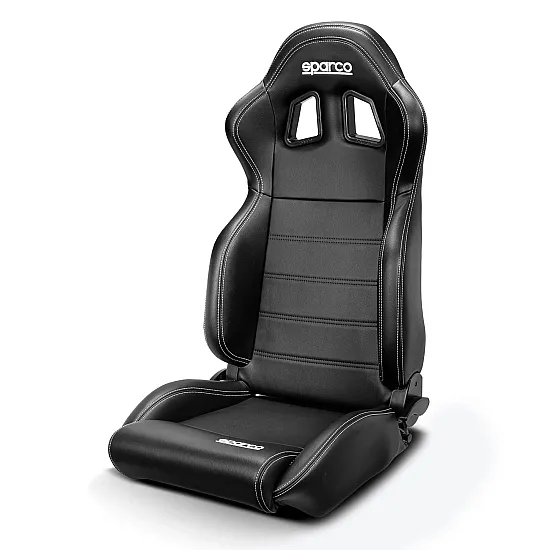 Sparco R100 Sky Verstelbare Stoel - Zwart Leer