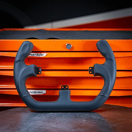 Asetek GT Rim - C Shape Zwart Leer