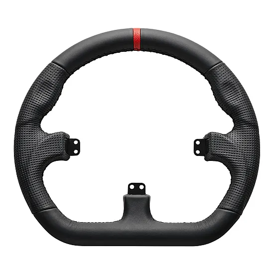 Asetek GT Rim - D Shape Zwart Leer
