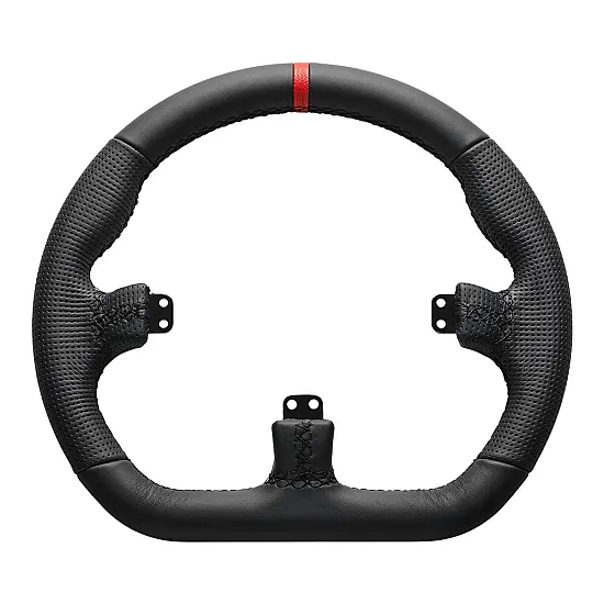 Asetek GT Rim - D Shape Zwart Leer