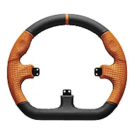 Asetek GT Rim - D Shape Oranje Leer