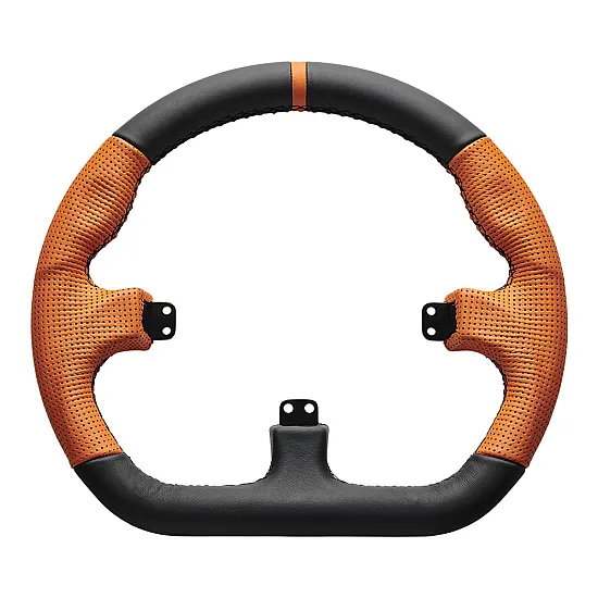 Asetek GT Rim - D Shape Oranje Leer