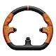 Asetek GT Rim - D Shape Oranje Leer
