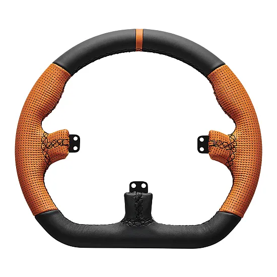 Asetek GT Rim - D Shape Oranje Leer