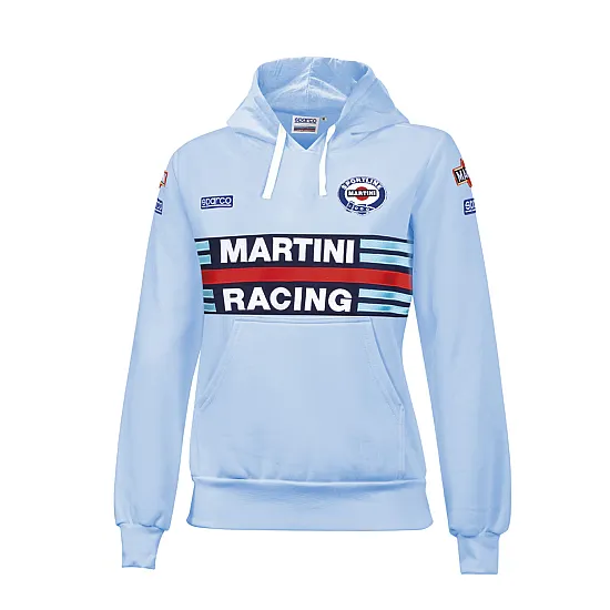Dames Hoodie Sparco Martini Racing - Lichtblauw