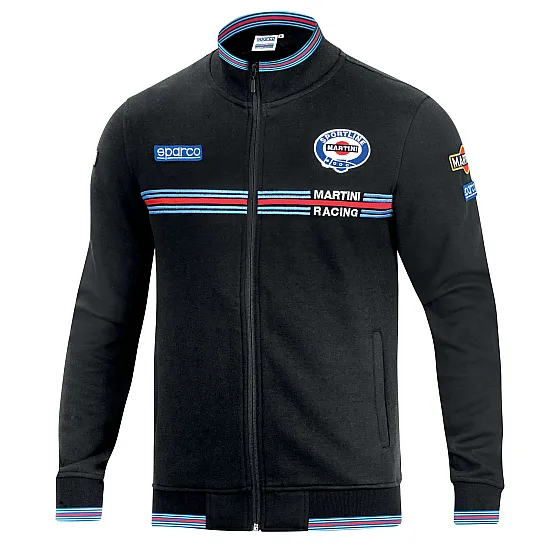 Heren Full Zip Sweatshirt Martini Racing - Zwart