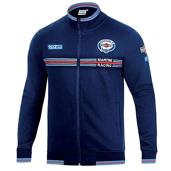 Heren Full Zip Sweatshirt Martini Racing - Navy Blauw