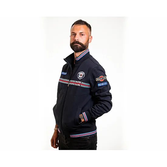 Heren Full Zip Sweatshirt Martini Racing - Zwart