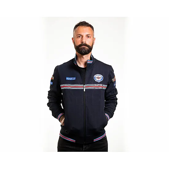 Heren Full Zip Sweatshirt Martini Racing - Zwart