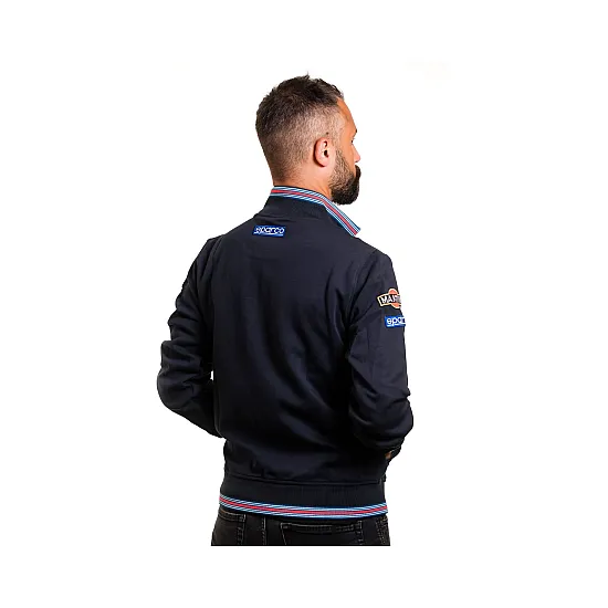 Heren Full Zip Sweatshirt Martini Racing - Zwart