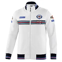 Heren Full Zip Sweatshirt Martini Racing - Wit