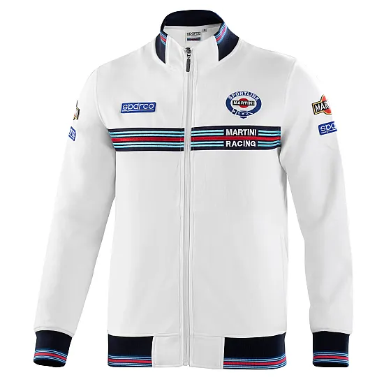 Heren Full Zip Sweatshirt Martini Racing - Wit