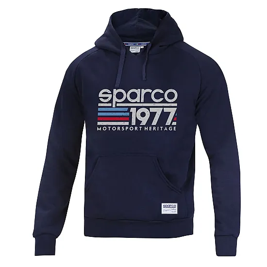 Heren Hoodie Sparco 1977 - Blauw Marine