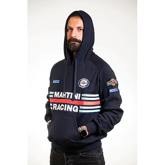 Heren Hoodie Sparco Martini Racing - Zwart