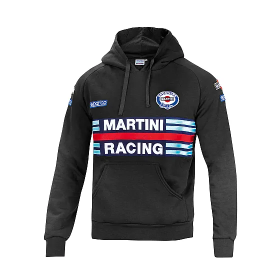 Heren Hoodie Sparco Martini Racing - Zwart