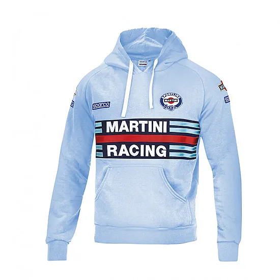 Heren Hoodie Sparco Martini Racing - Lichtblauw