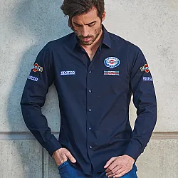 Heren Lange Mouwen Shirt Martini Racing - Navy Blauw