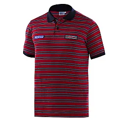 Heren Polo Gestreept Martini Racing - Rood