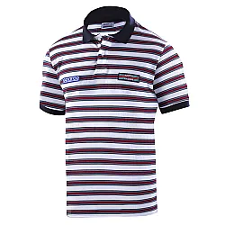 Heren Polo Gestreept Martini Racing - Wit