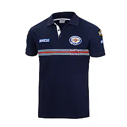 Heren Polo T-shirt Sparco Martini Racing - Navy Blauw