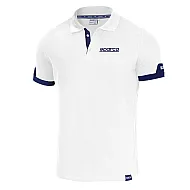 Heren Korte Mouw Polo T-Shirt Sparco Polo Corporate - Wit