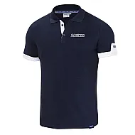 Heren Korte Mouw Polo T-Shirt Sparco Polo Corporate - Blauw Marine