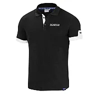 Heren Korte Mouw Polo T-Shirt Sparco Polo Corporate - Zwart