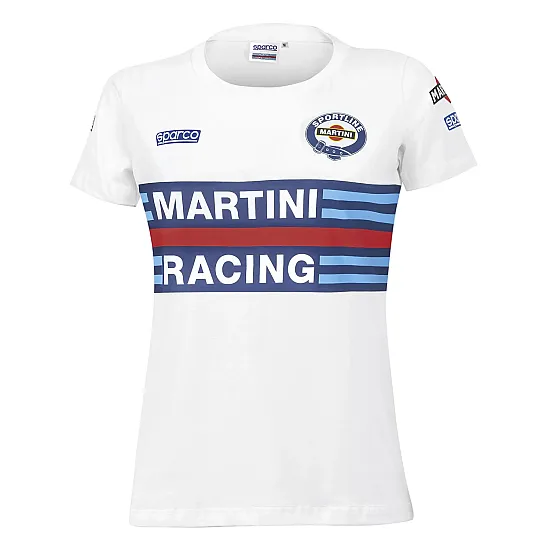 Dames T-shirt Sparco Martini Racing - Wit