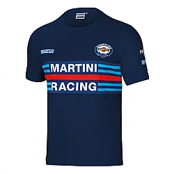 Heren T-shirt Sparco Martini Racing - Navy Blauw