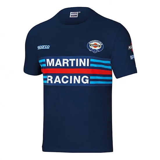 Heren T-shirt Sparco Martini Racing - Navy Blauw