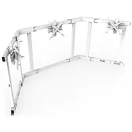 RSeat TX90 Wit - Triple Screen TV Stand 65 tot 90 Inch