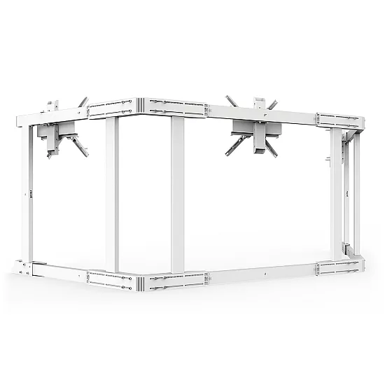 RSeat TX90 Wit - Triple Screen TV Stand 65 tot 90 Inch