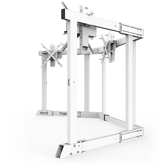 RSeat TX90 Wit - Triple Screen TV Stand 65 tot 90 Inch
