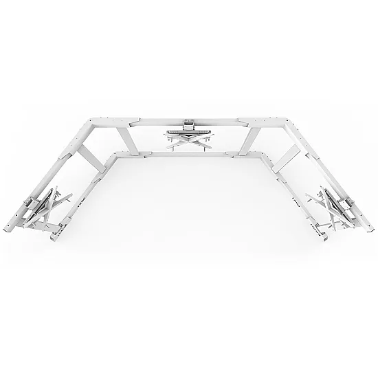 RSeat TX90 Wit - Triple Screen TV Stand 65 tot 90 Inch