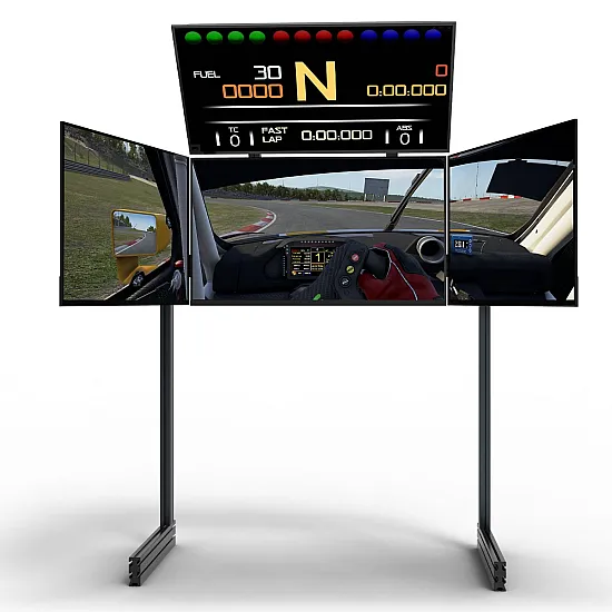 Next Level Racing Elite Quad Monitorstandaard - Carbon Grijs