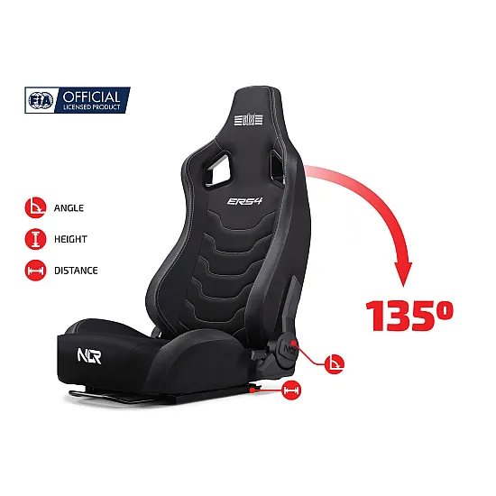 Next Level Racing ERS4 Elite Verstelbare Stoel Stof & SimAero Mesh Editie