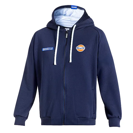 Gulf Hooded Full Zip Sweatshirt - Navy Blue