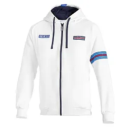 Hooded Full Zip Martinig Racing MY25 - Wit