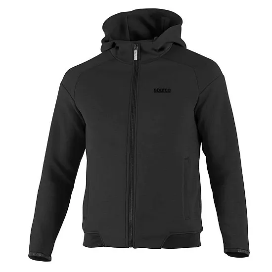 Hooded Full Zip Sweatshirt Sparco - Zwart