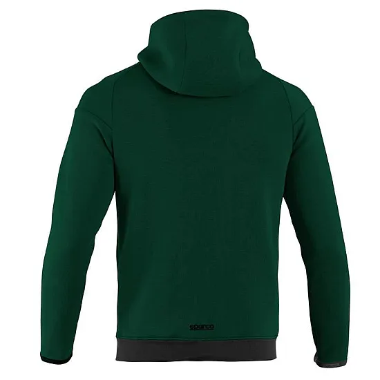 Hooded Full Zup Sweatshirt Sparco - Groen