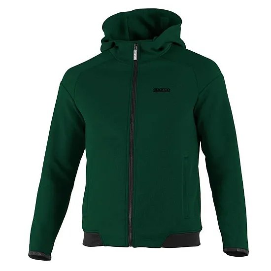 Hooded Full Zup Sweatshirt Sparco - Groen