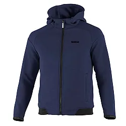 Hooded Full Zip Sweatshirt Sparco - Navy Blue