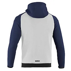 Hooded Full Zip Sweatshirt Sparco - Wit Navy Blauw