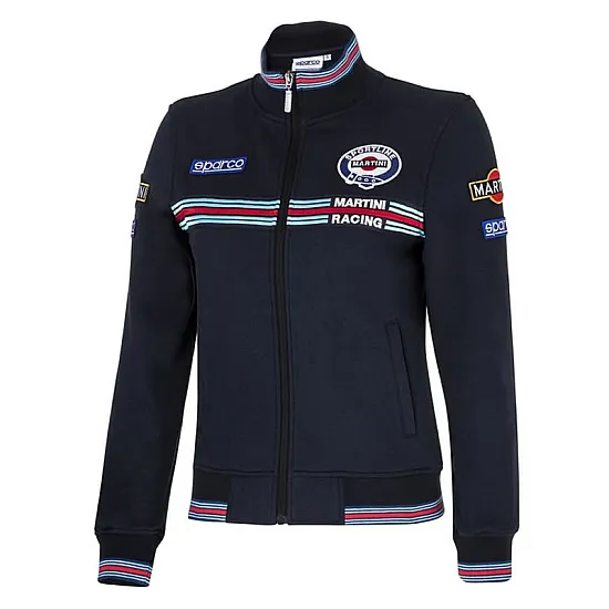 Dames Sweatshirt met Rits - Navy Blue