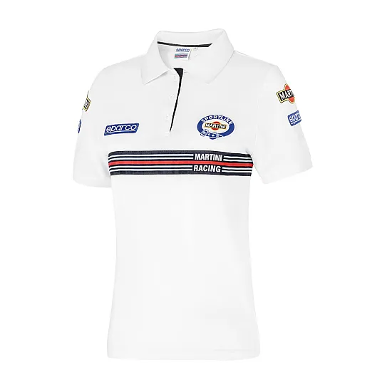 Dames Sparco Polo Replica Martini Racing - Wit