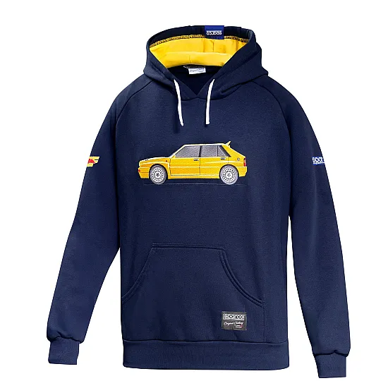 Lancia Delta HF Hoodie - Donkerblauw / Geel