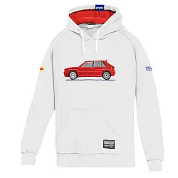 Lancia Delta HF Hoodie - Wit / Rood