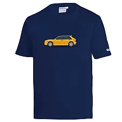 Lancia Delta HF T-shirt - Marineblauw / Geel