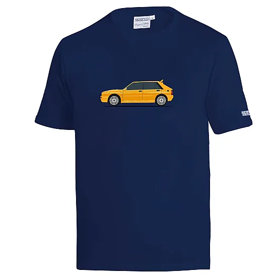 Lancia Delta HF T-shirt - Marineblauw / Geel