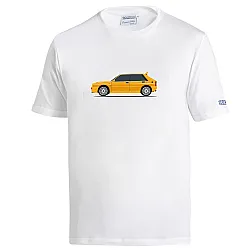 Lancia Delta HF T-Shirt - Wit / Geel